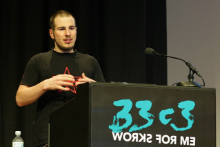Me during a talk at the 33c3